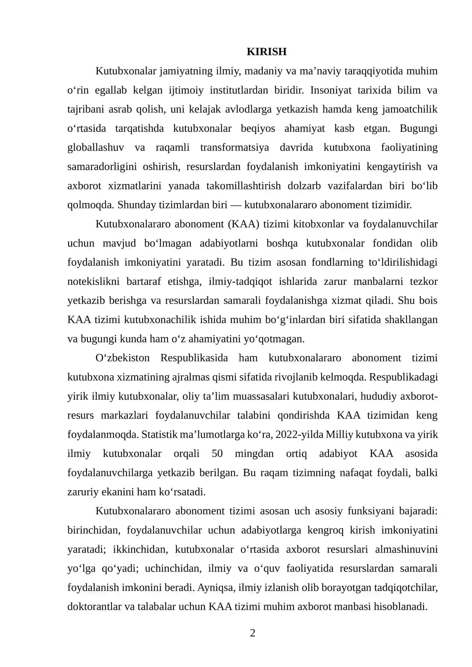 Kutubxonalararo abonoment tizimi 2