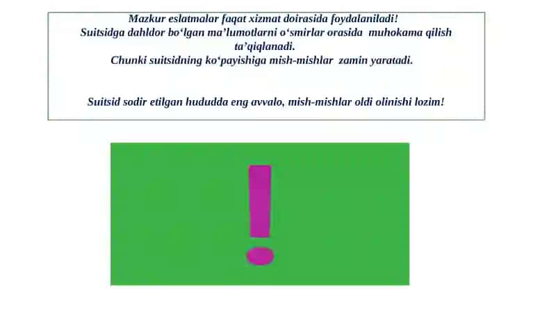 Bolalar va oʻsmirlar oʻrtasidagi suitsid 2