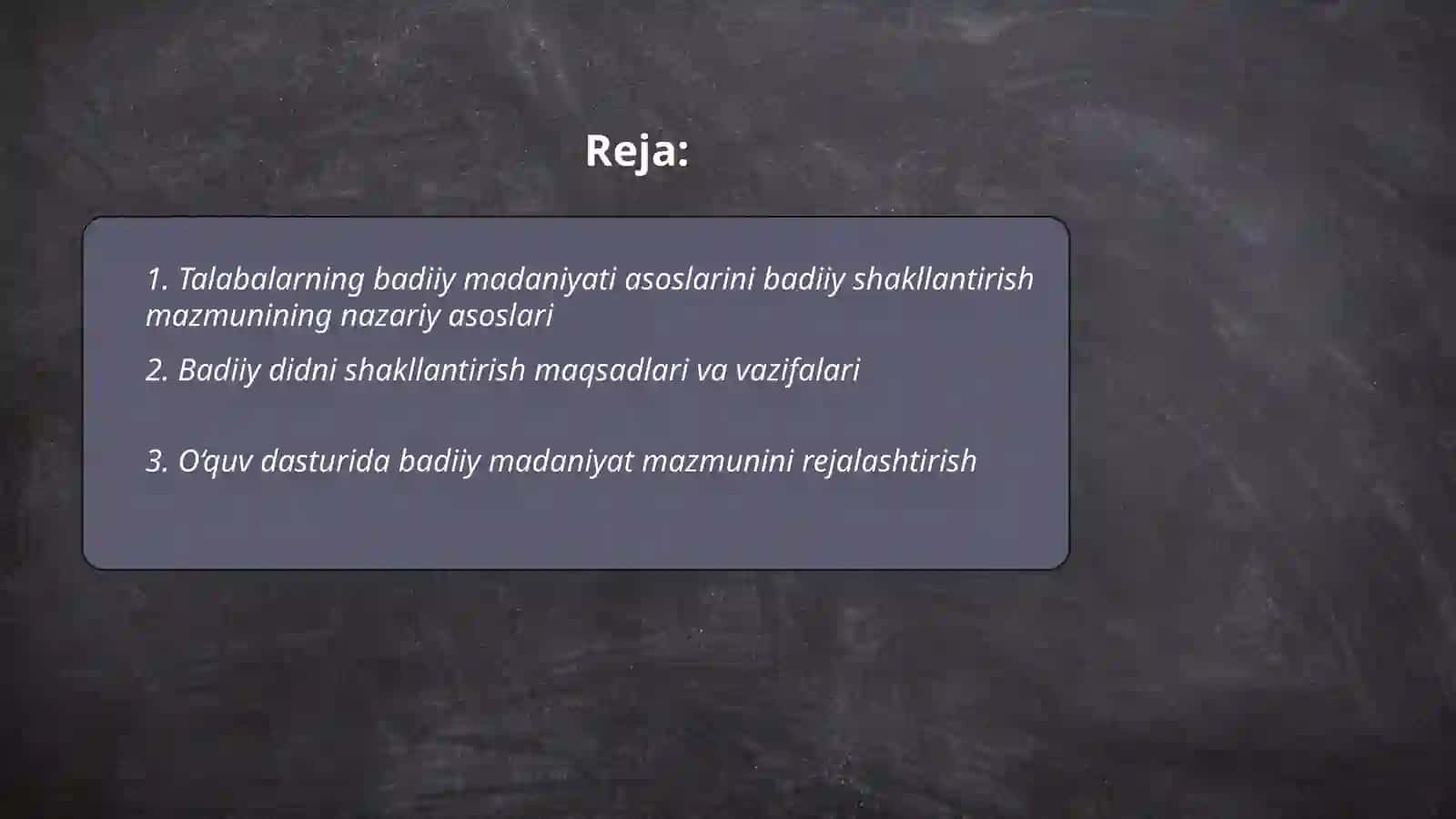 Talabalarning badiiy madaniyati asoslarini badiiy shakllantirish mazmuni 2