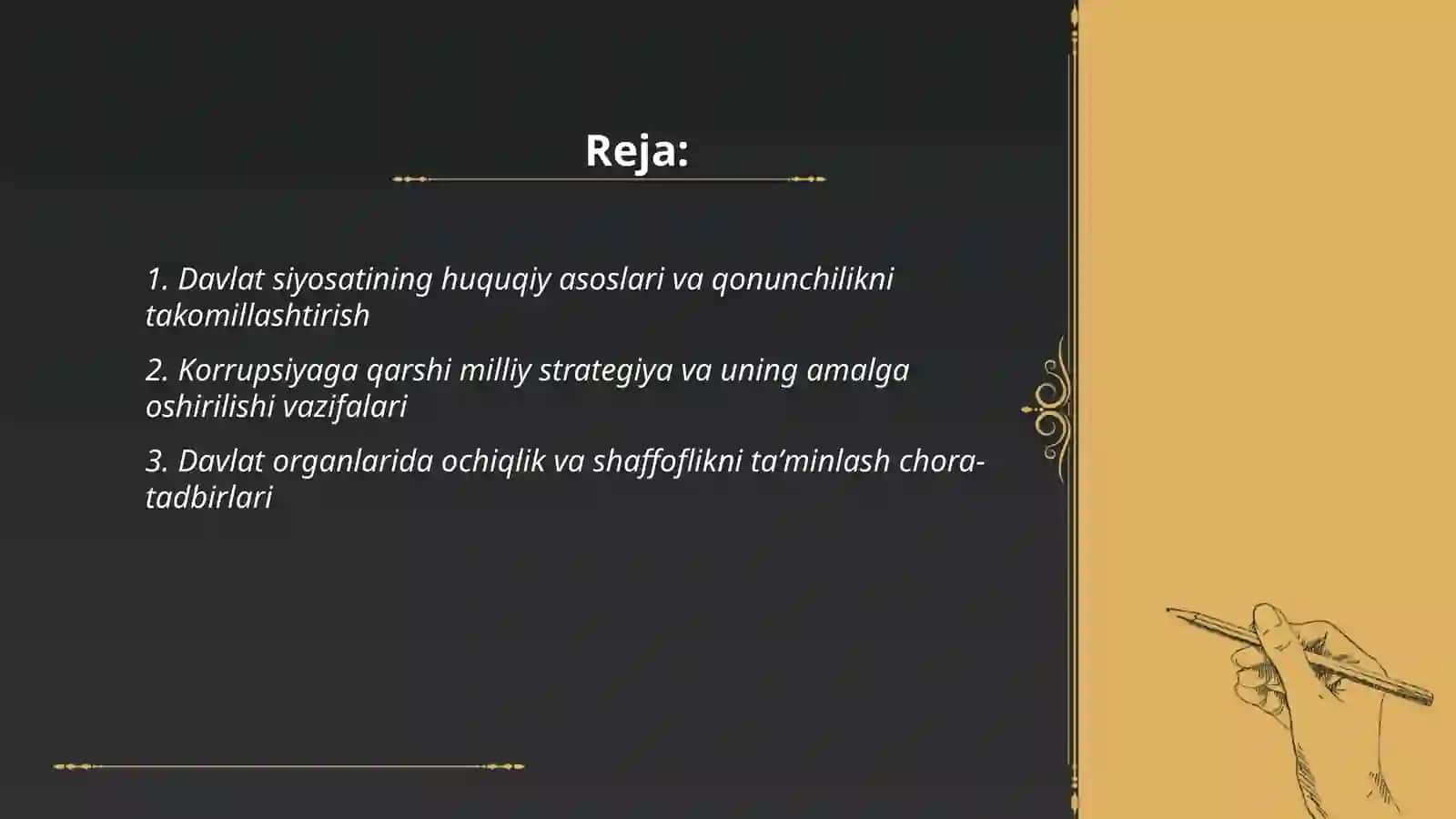 Farg‘ona davlat universiteti yurispuridensiya yo‘nalishi 24.74 guruh talabasi To‘xtaboyev Samandarning mamuriy huquq fanidan taqdimoti 2