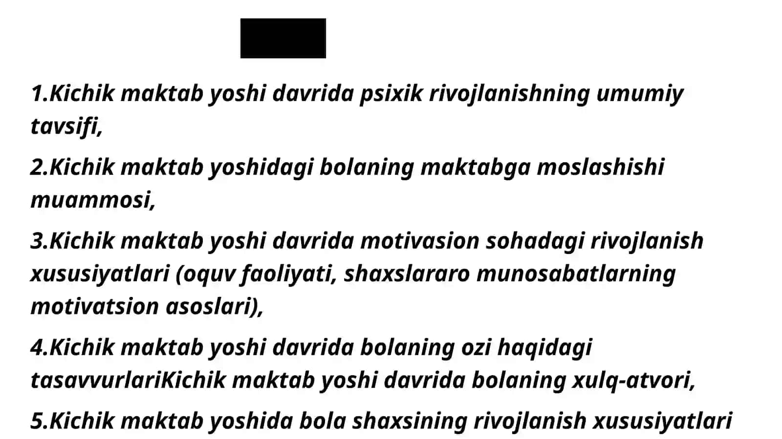 Kichik maktab yoshi davrida psixik rivojlanish xususiyatlar 2
