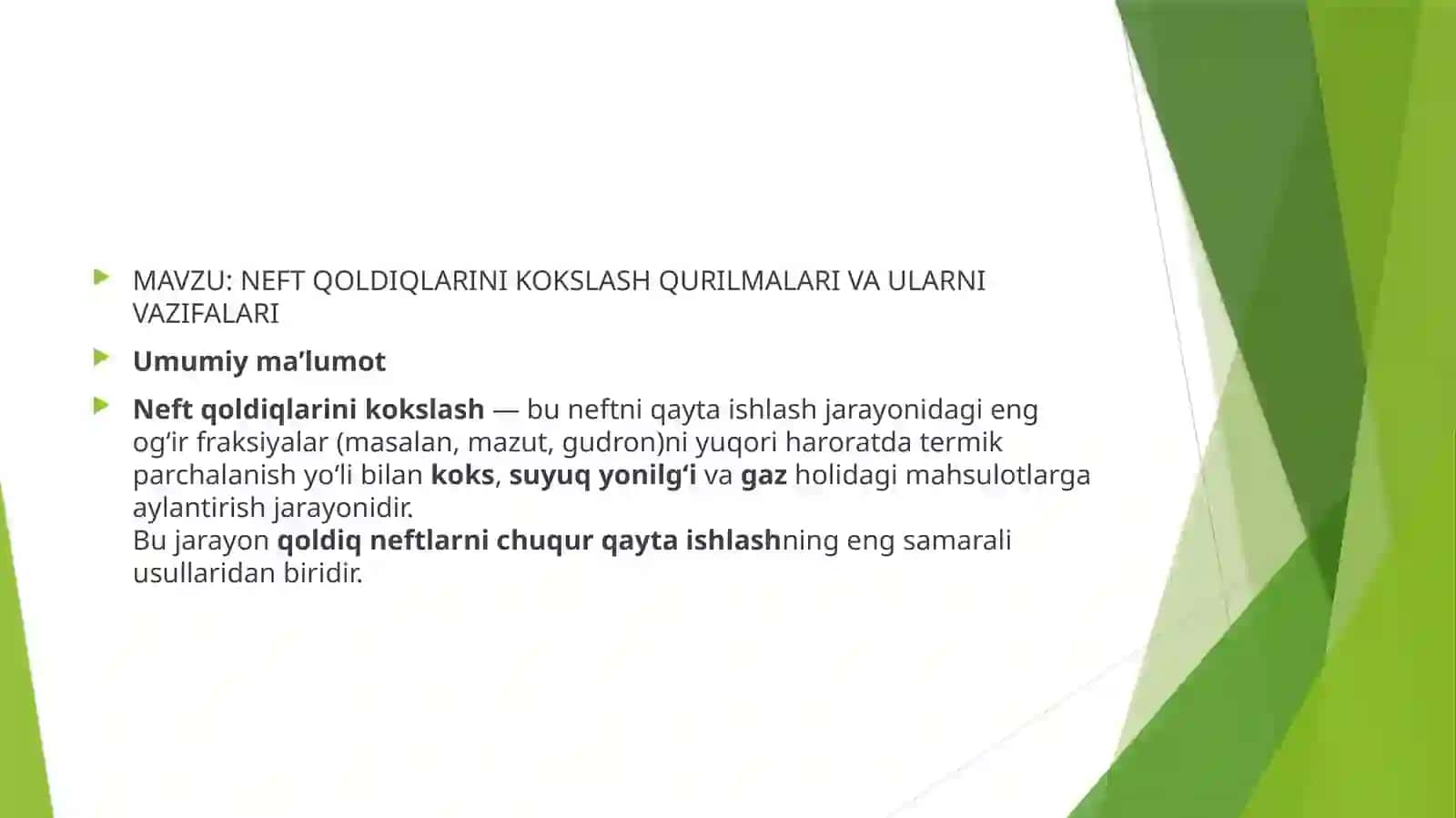 NEFT QOLDIQLARINI KOKSLASH QURILMALARI VA ULARNI VAZIFALARI 2