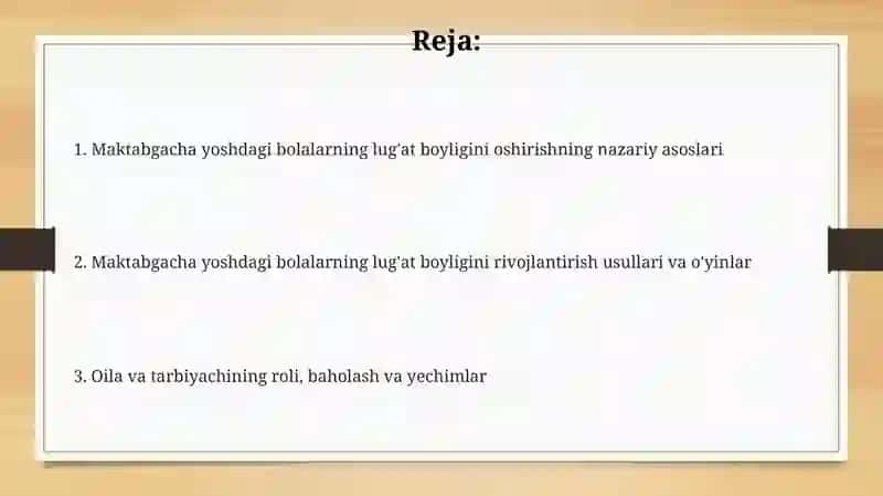 Maktabgacha yoshdagi bolalarda lug’atini boyitish boyicha ishlar 2