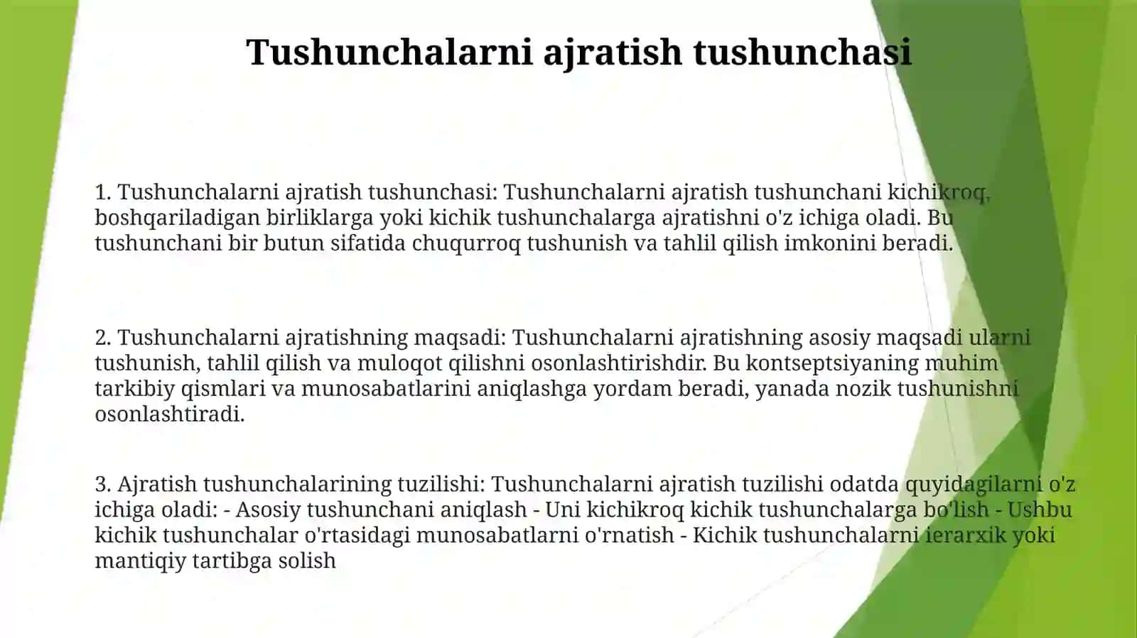 Tushunchalarni Bo'Lishni MaqsadiVaTuzilishi 2