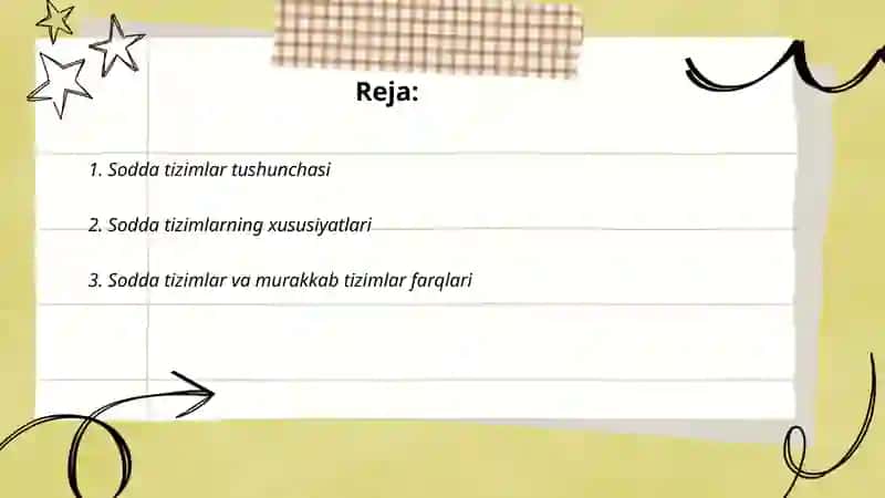 Sodda tizimlar haqida tushuncha 2