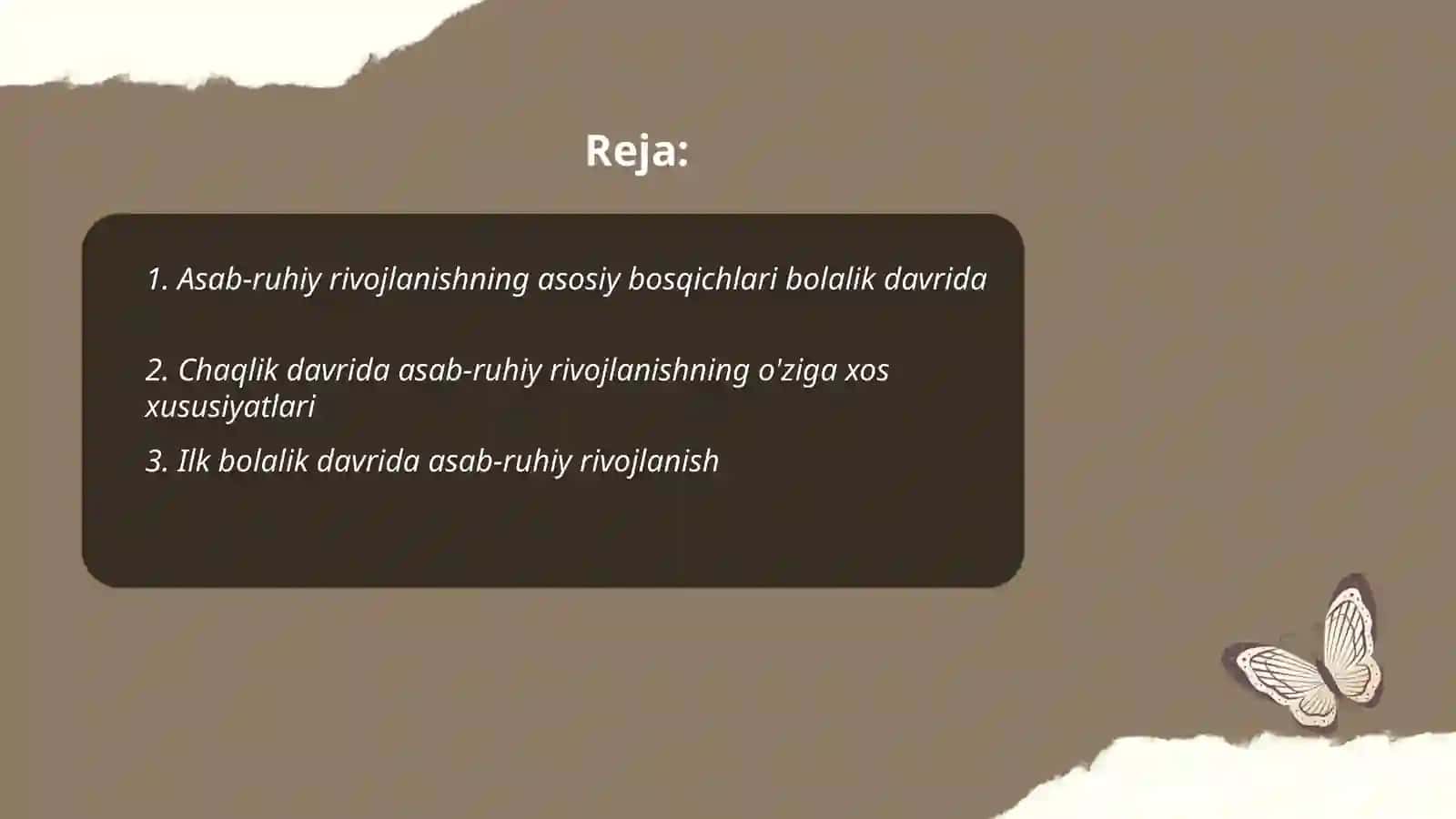 Asab-ruhiy rivojlanishi 2