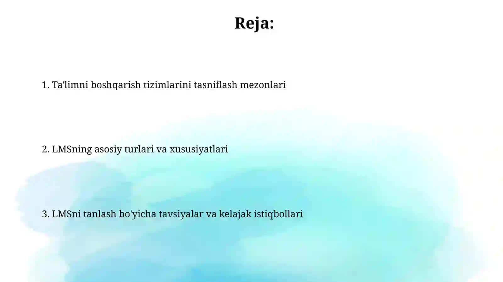 Ta'limni boshqarish tizimlari 2