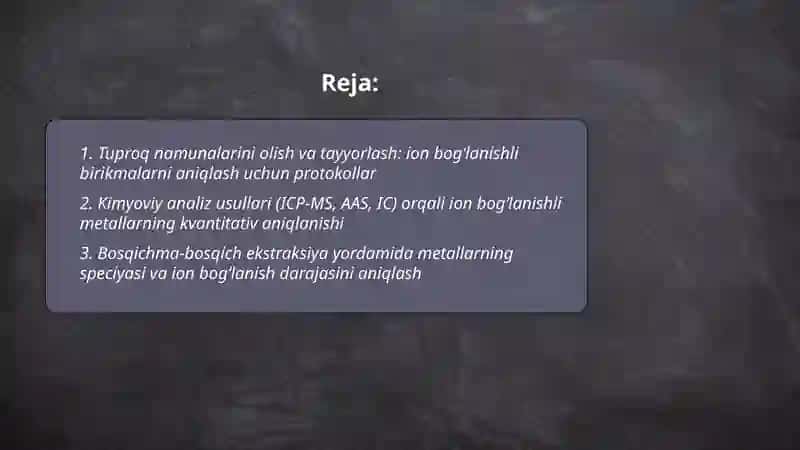 Ion bog'lanishli birikmalarni tozalash usullari 2