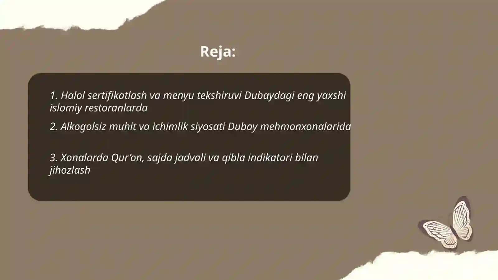 Dubaydagi eng yaxshi islomiy mehmonxonalar va restoranlarning o’ziga xos xususiyatlari 2
