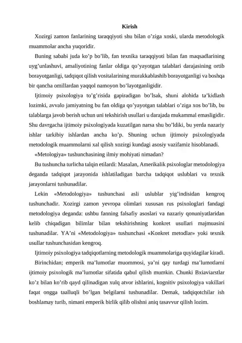 Ijtimoiy psixologiya metadologiyasi 2