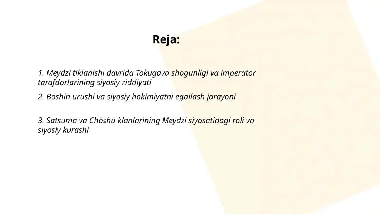 Meydzi tiklanishi "Meydzi isin" davrida siyosiy kurash 2
