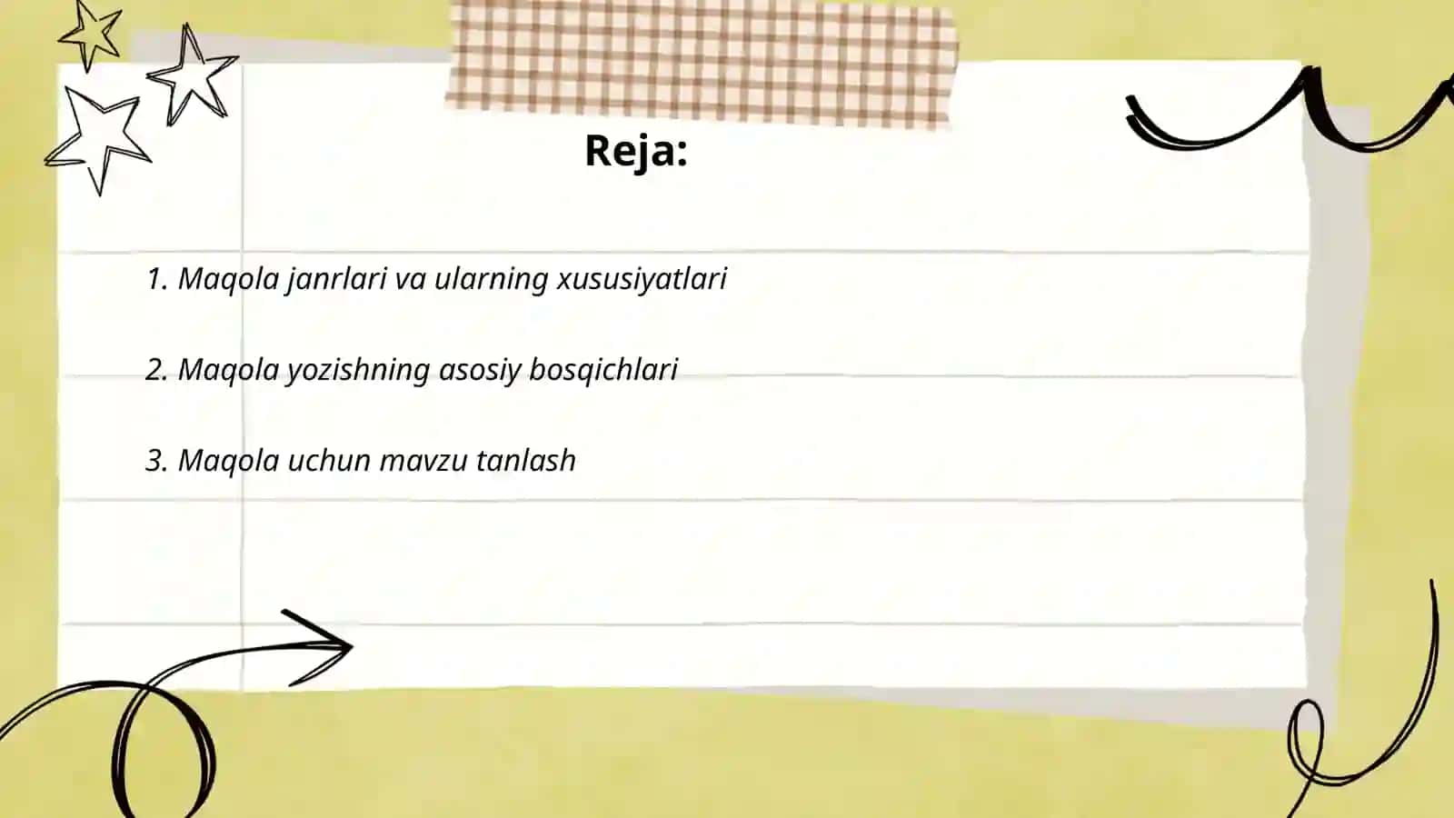 Maqola tayyorlash 2