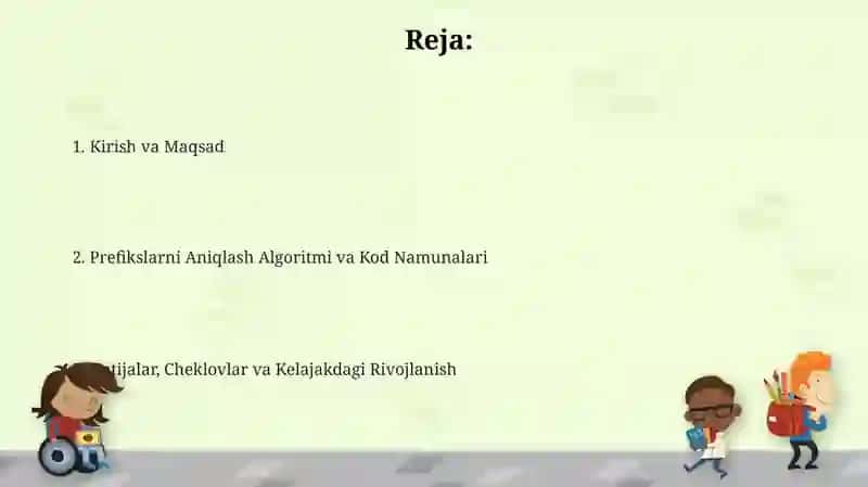 Prefikslarni Aniqlash Algoritmi va Kod Namunalari 2