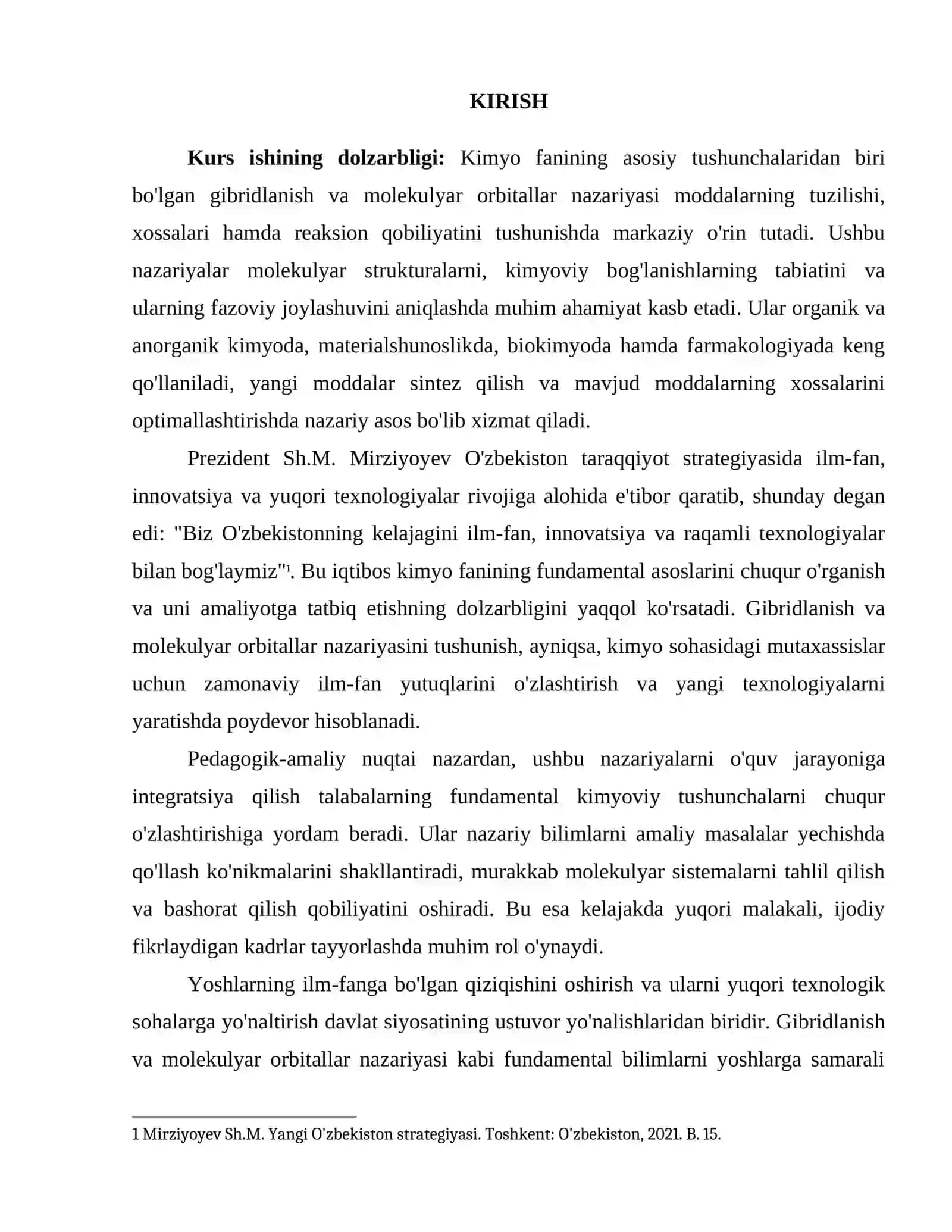 GIBRIDLANISH VA MOLEKULYAR ORBITALLAR NAZARIYASINING AHAMIYATI 2