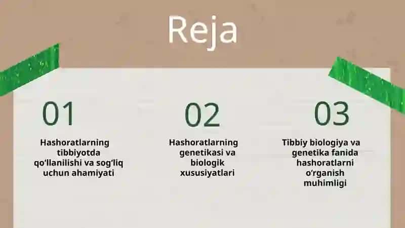 Hashoratlarning Tibbiy Biologiyasi va Genetikasi 2