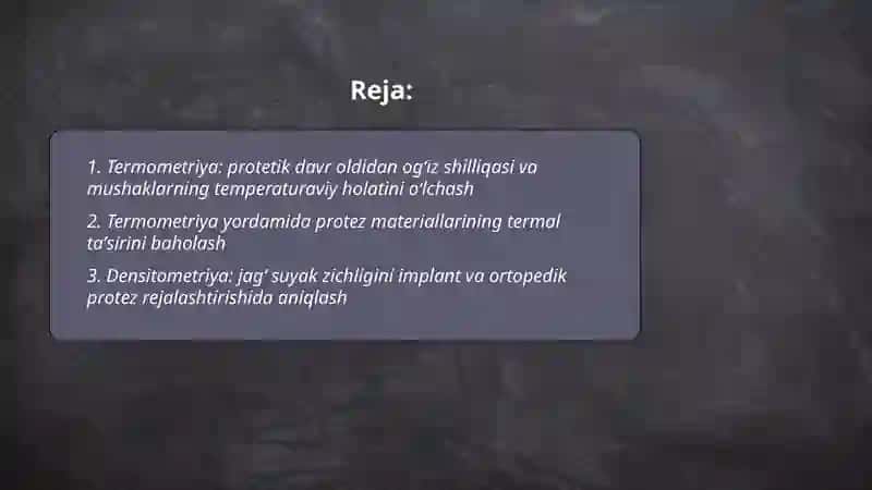 Ortopedik Stomatologiya Klinikasida Bemorlar Uchun Qóshimcha Tadqiqot Usullar 2