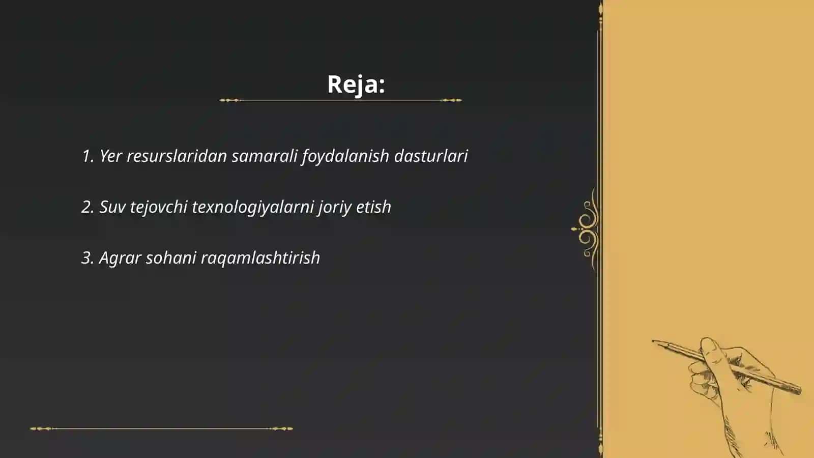 O'zbekiston dehqon va fermer xo'jaliklarini rivojlantirishning davlat dasturlari 2