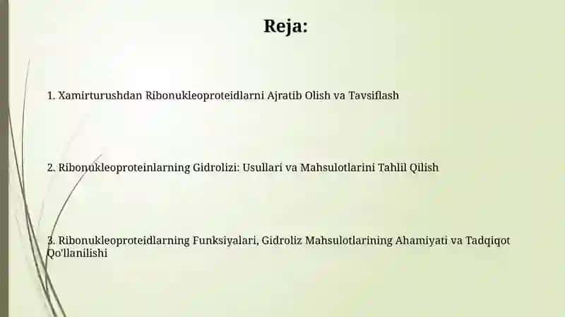 Ribonukleoproteinlarning Gidrolizi: Usullari va Mahsulotlarini Tahlil Qilish 2