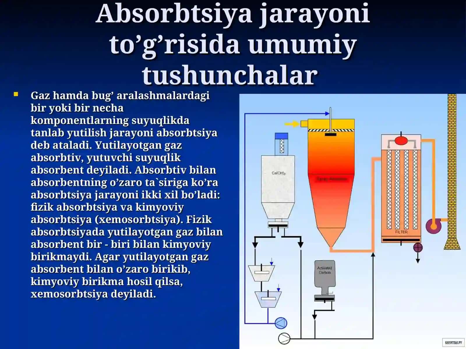 Gazlarni tozalash usullari.Elektrostatik kuchlari ta’sirida cho‘ktirish 2