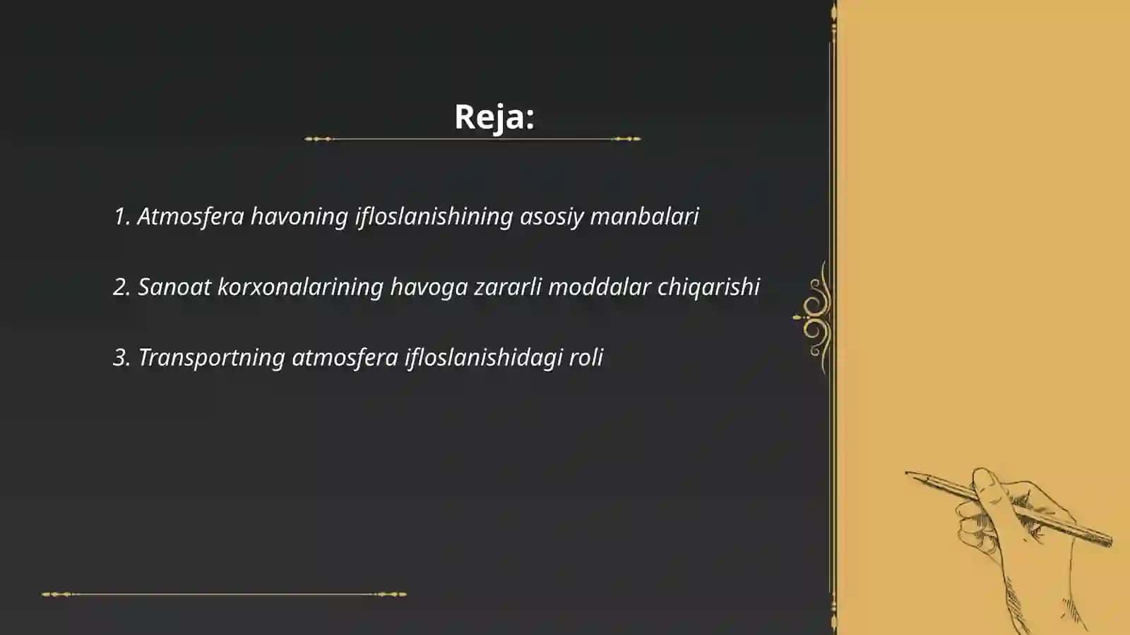 Inson faoliyatining tabiatga ta'siri va tabiatning javobi 2