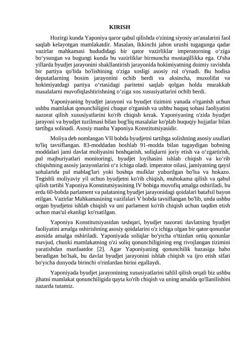 Yaponiya byudjet tizimi 2