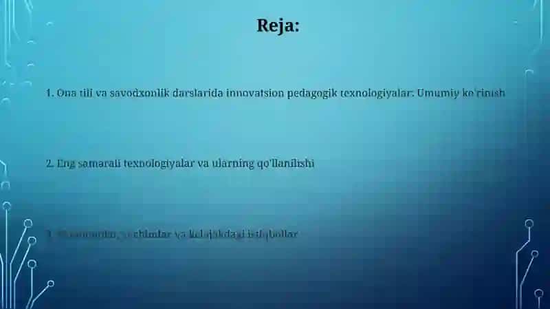 Ona tili va savodxonlik darslarida innovatsion pedagogik texnologiyalar 2