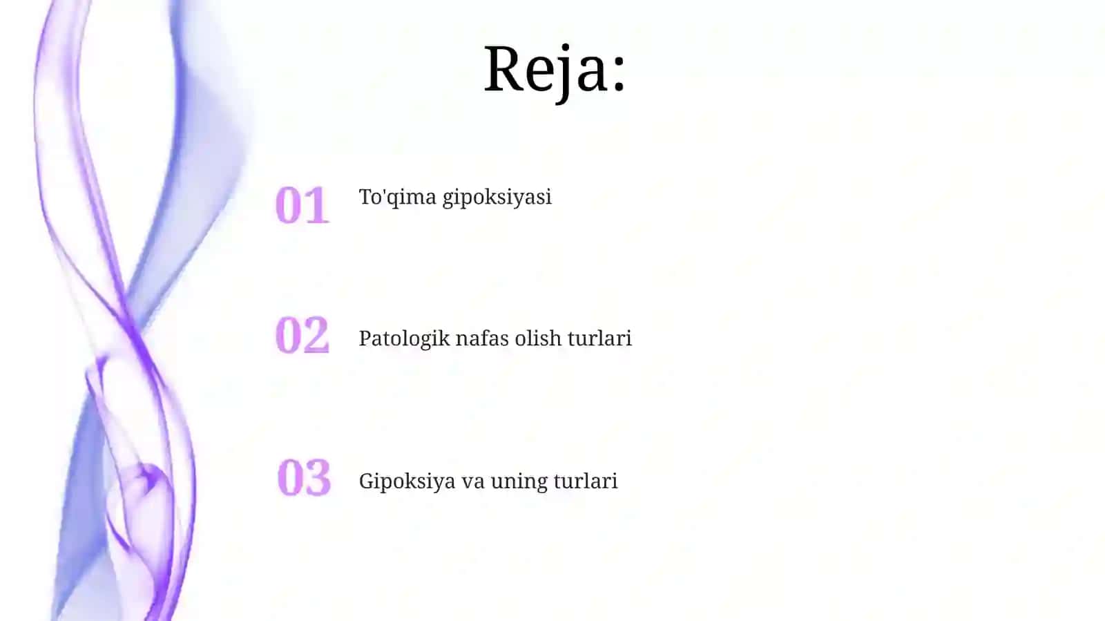 Nafasning patologik turlari. Toʻqimadagi nafas. Gipoksiya uning turlari 2
