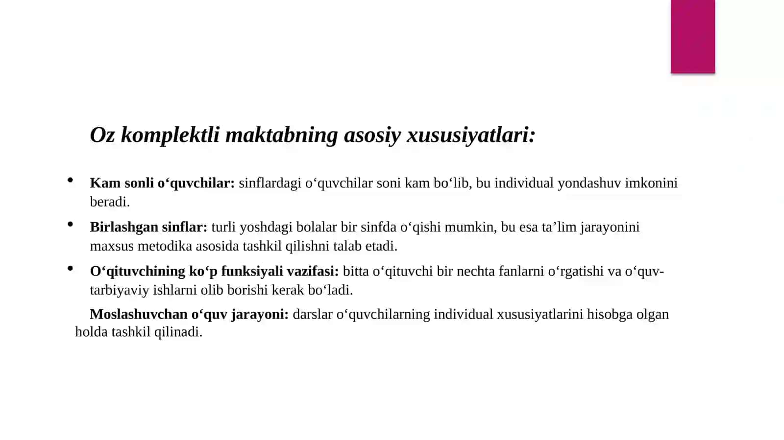 Ozkomplektli maktablarda matematika o‘qitish xususiyatlari 2