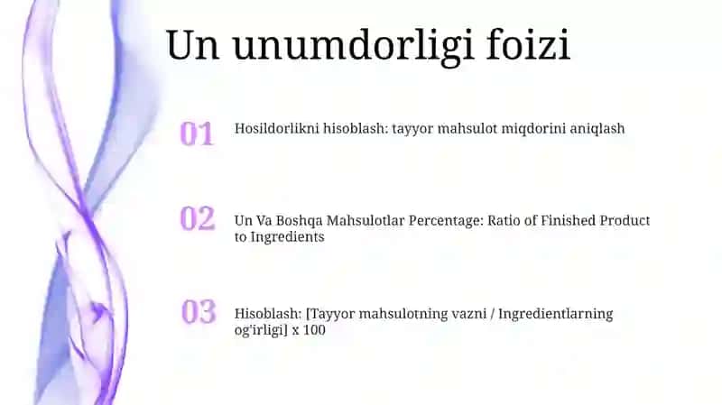 Un Va Boshqa Mahsulotlar Chiqishini Xisoblash 2