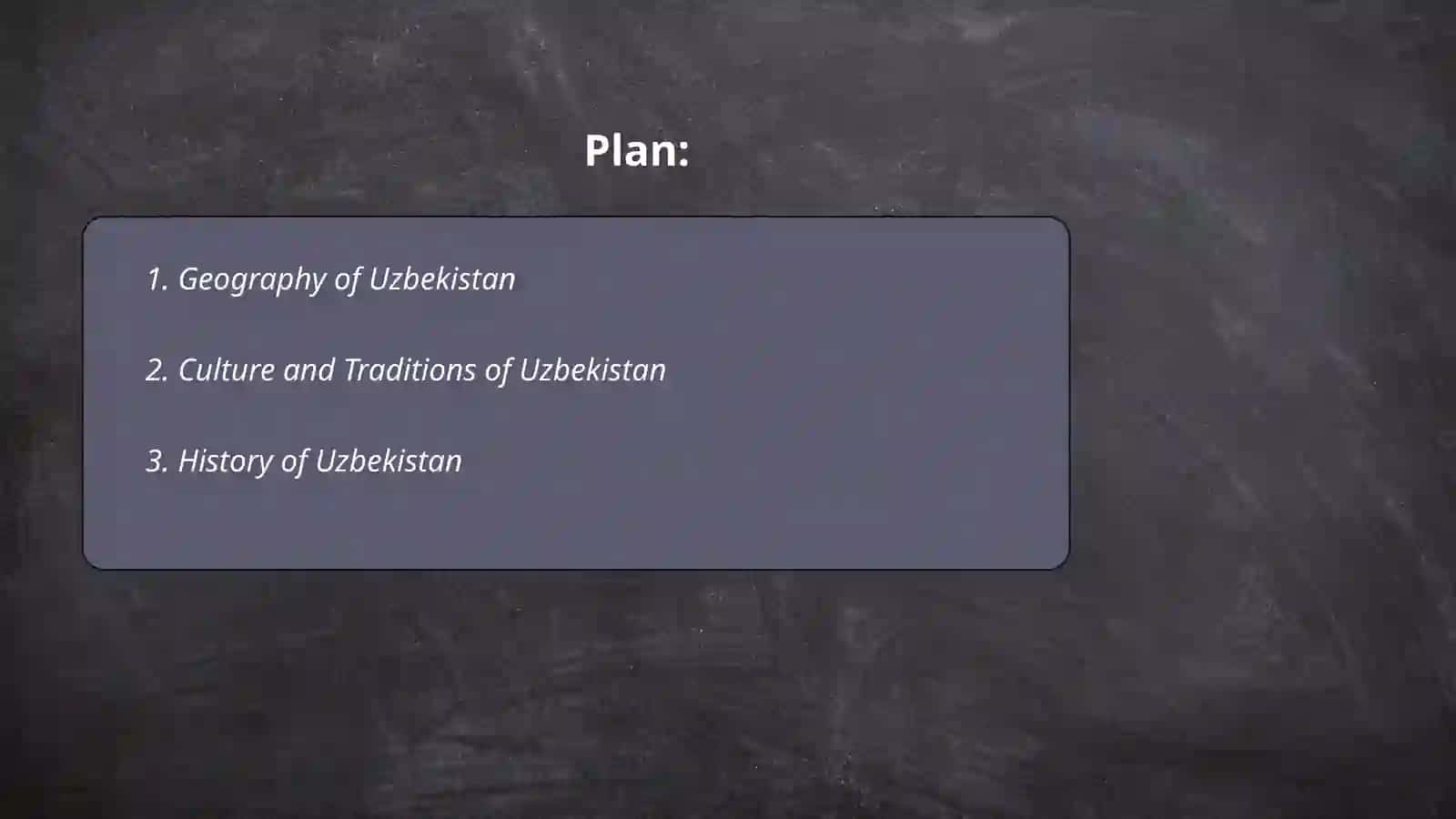Uzbekistan mavzusi ingiliz tilida 2