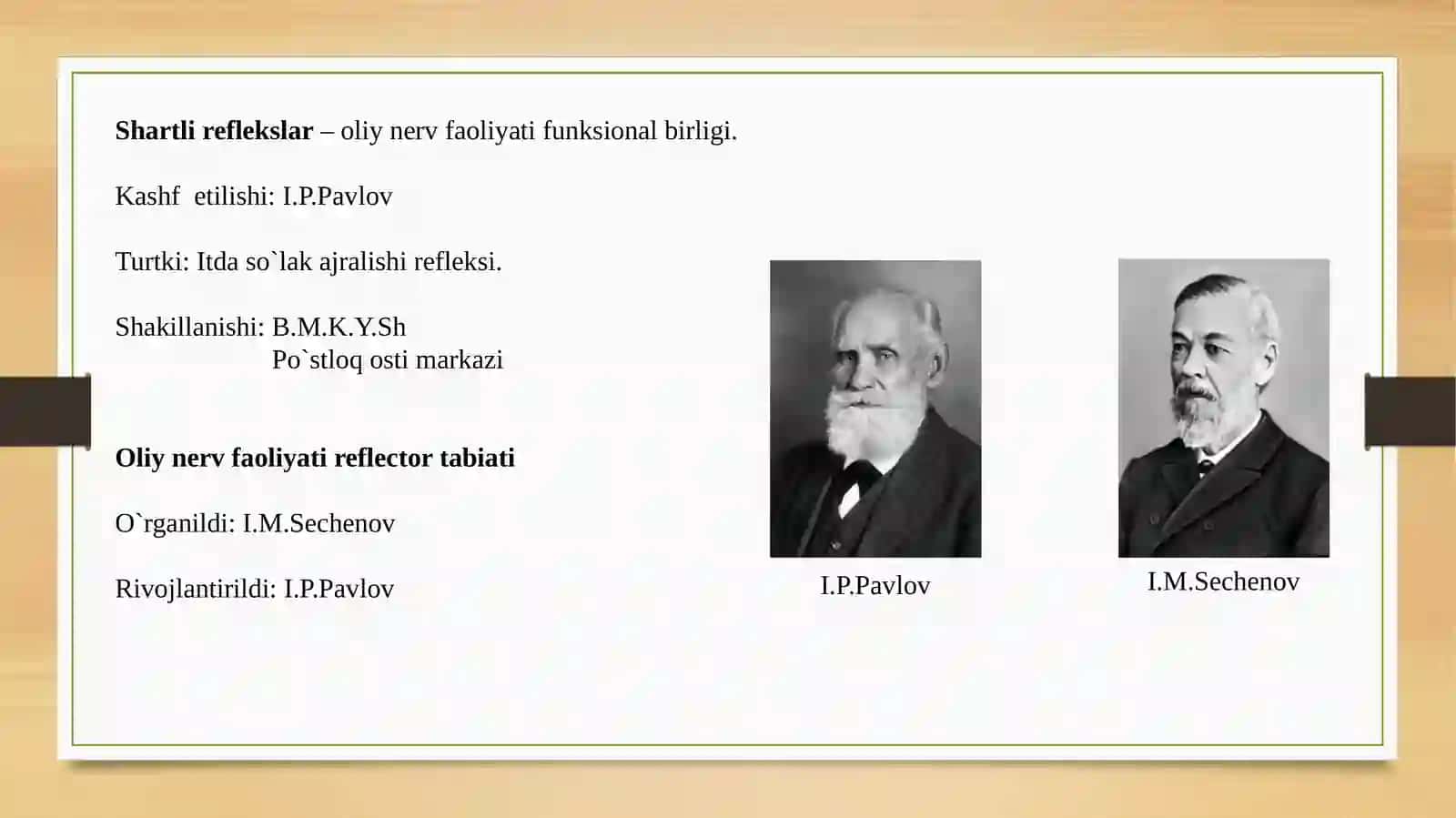 Nervtizimi oliy bo`limlar vazifalari 2