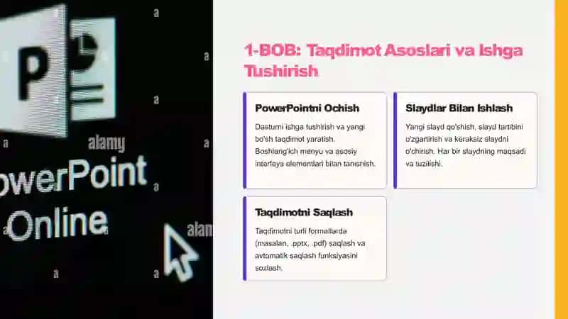 Microsoft PowerPoint taqdimot muharririda amallarni bajarish 2