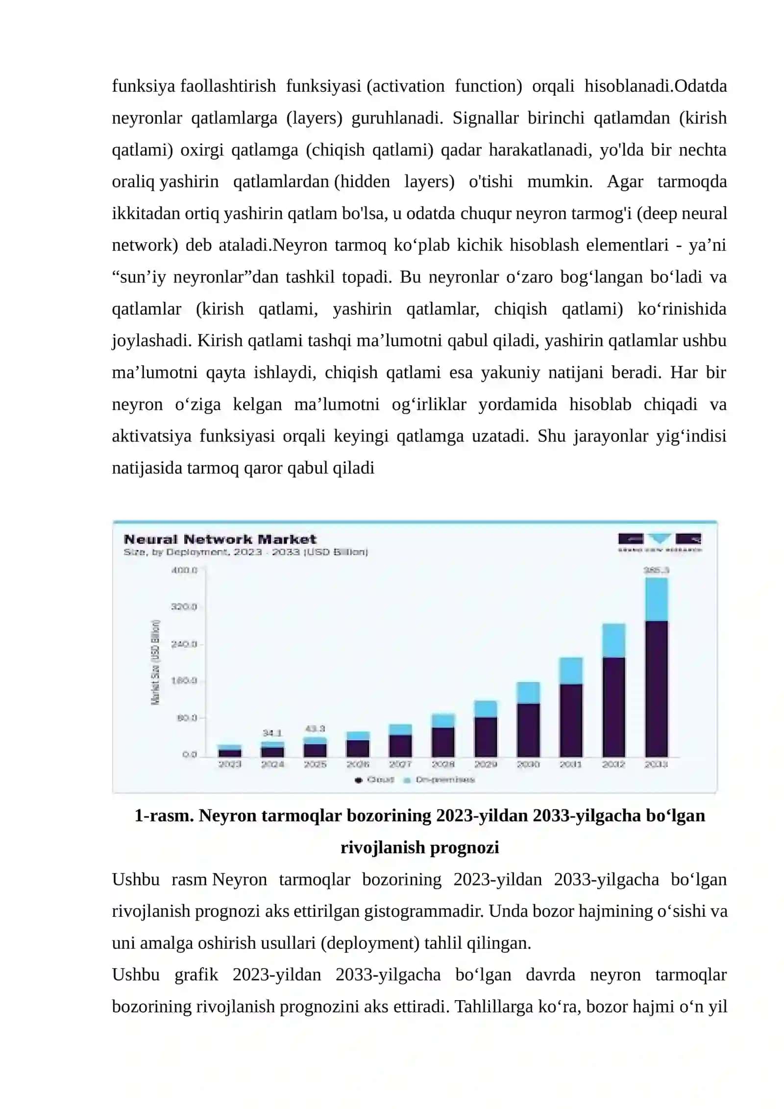 Neyron tarmoq texnalogiyalari tasnifi 2
