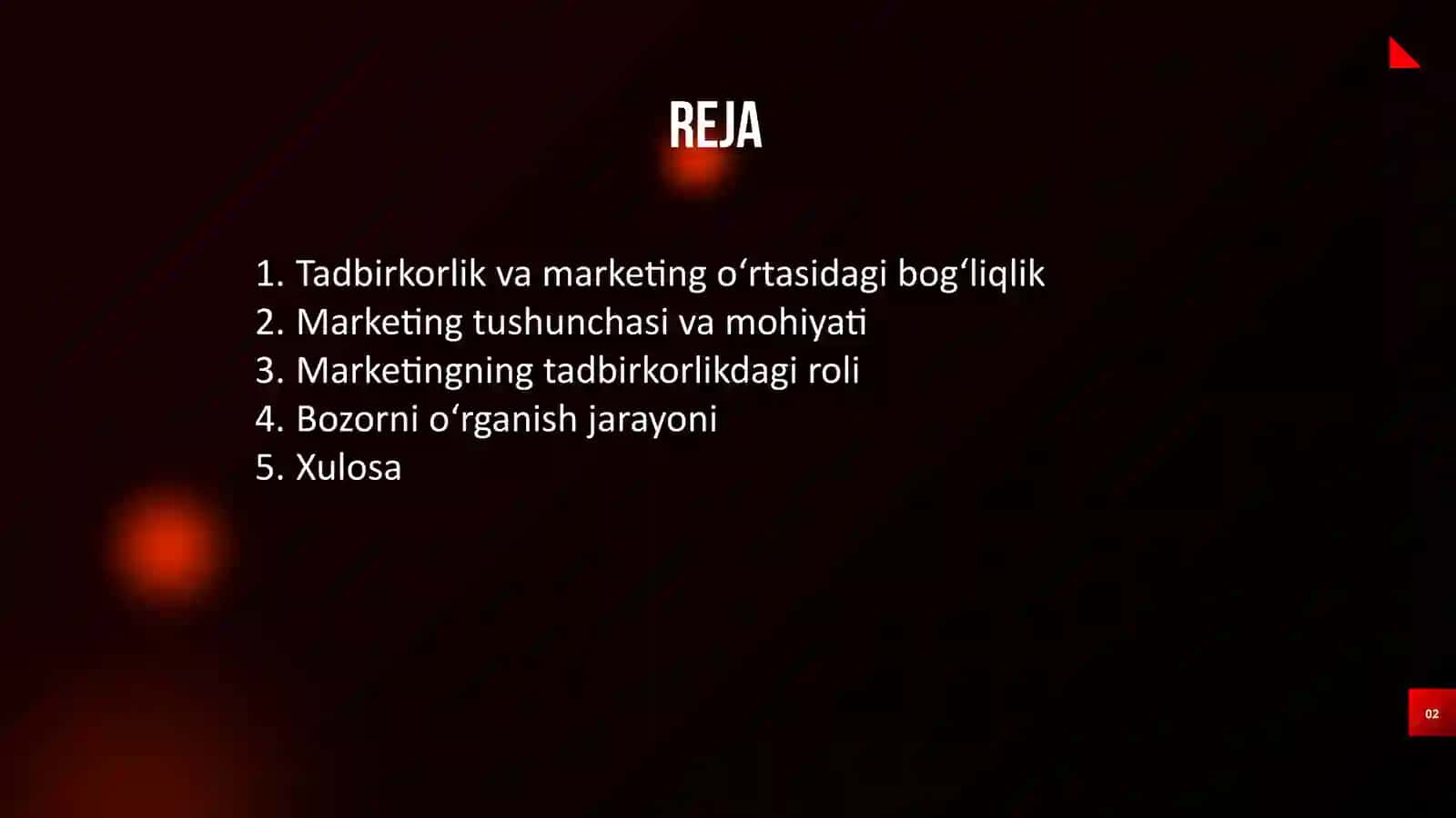 Tadbirkorlikda marketing va mijozlar segmentatsiyasi 2