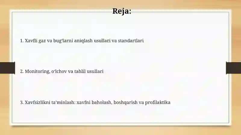Xavfli gaz va bugʻlarni aniqlash usullari va standartlari 2