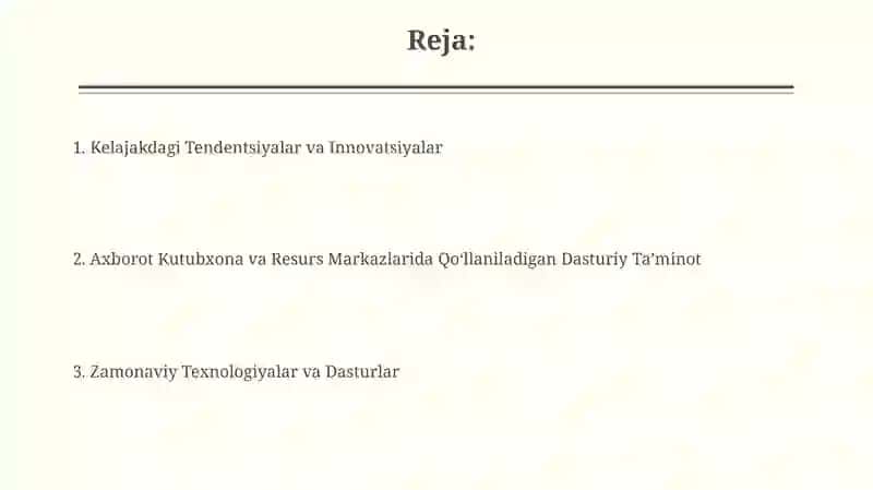 Zamonaviy kutubxona va resurs markazlari uchun dasturiy ta'minot 2