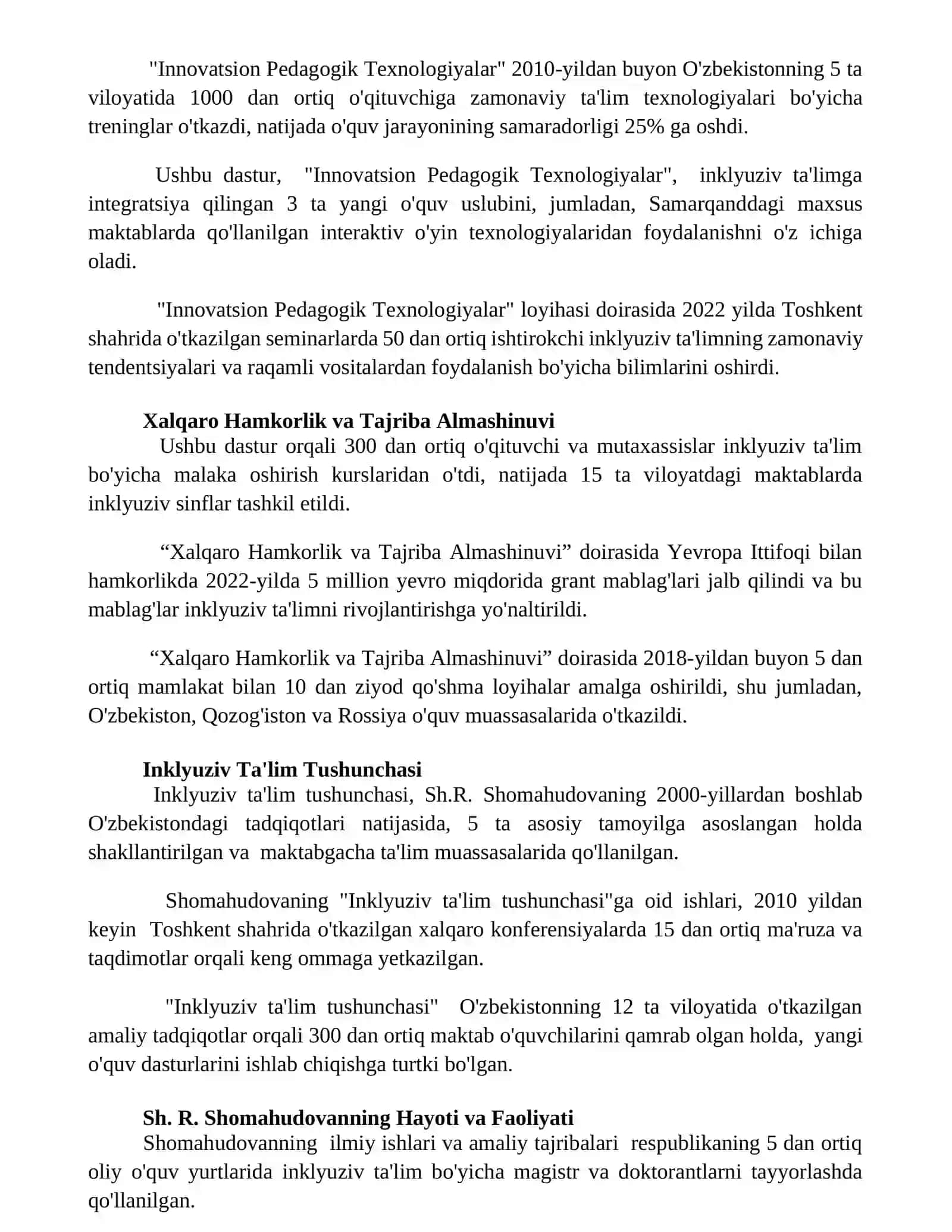 Amaliy Tajriba va Tadqiqotlar 2