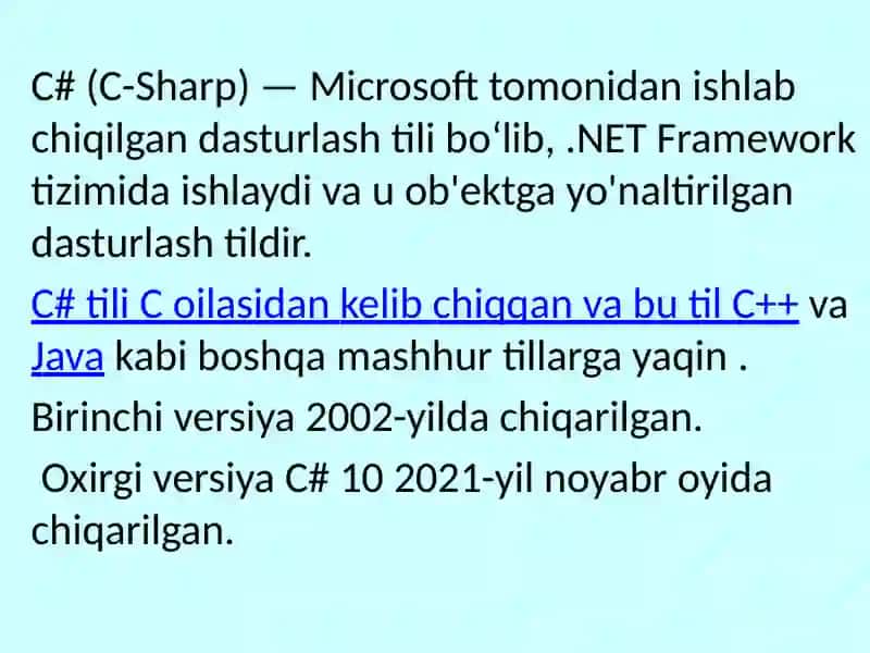 C# tilida umumlashgan metod yaratish. 2