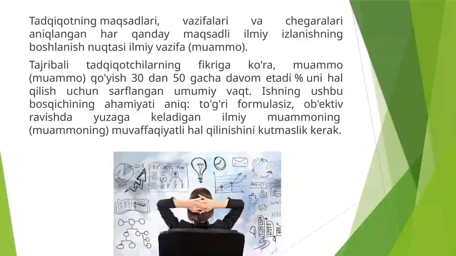 Muammo va muammoli vaziyat ilmiy tadqiqotning boshlanish asosi 2