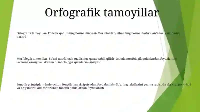 Ona Tili Imlosi Va Uning Asosiy Tamoyil (Printsip)Lari, Morfologik, Fonetik, An'Anaviy-Ctimologik 2