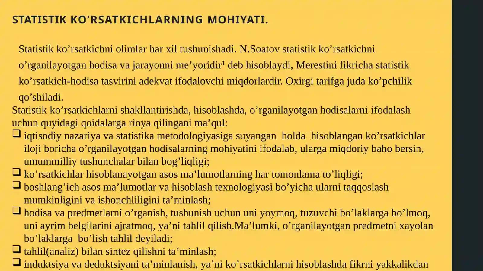 Tasviriy statistika ko‘rsatkichlari. O‘rtacha miqdorlar 2