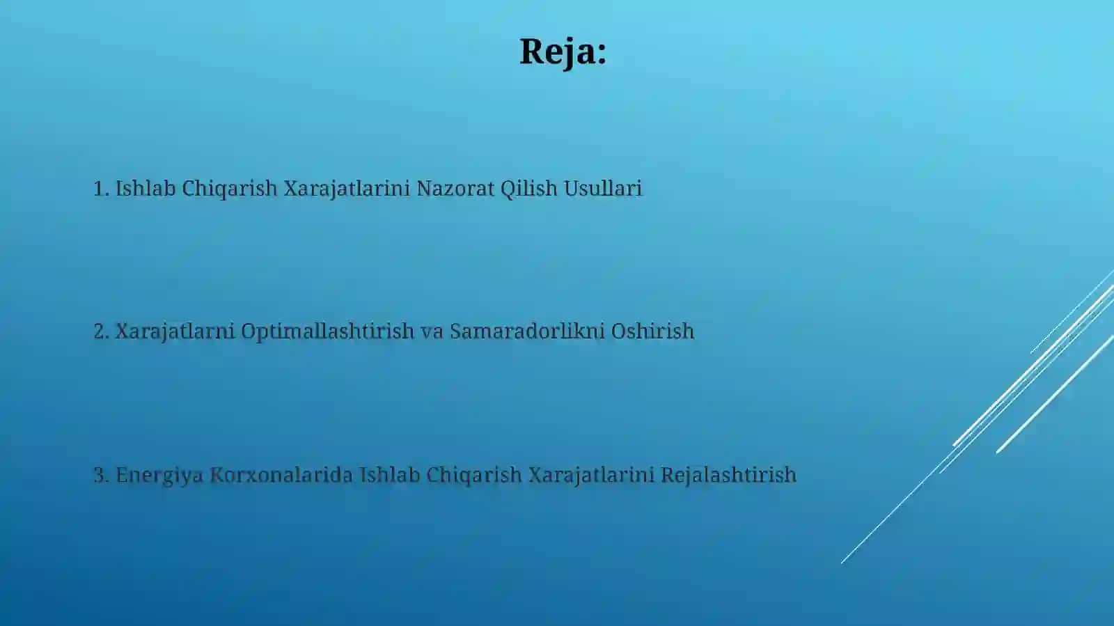 Ishlab Chiqarish Xarajatlarini Nazorat Qilish Usullari 2
