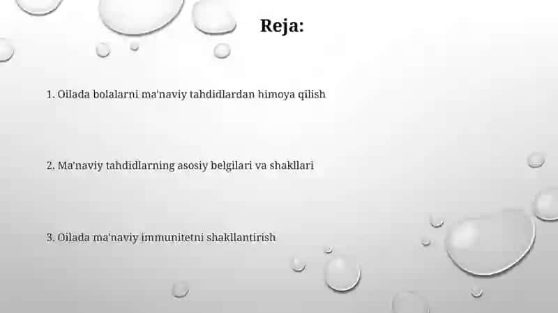Oilada bolalarni ma'naviy tahdidlardan himoya qilish 2