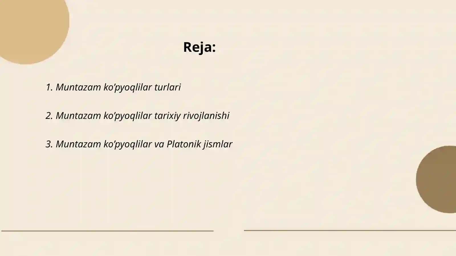 Muntazam ko’pyoqlilar 2