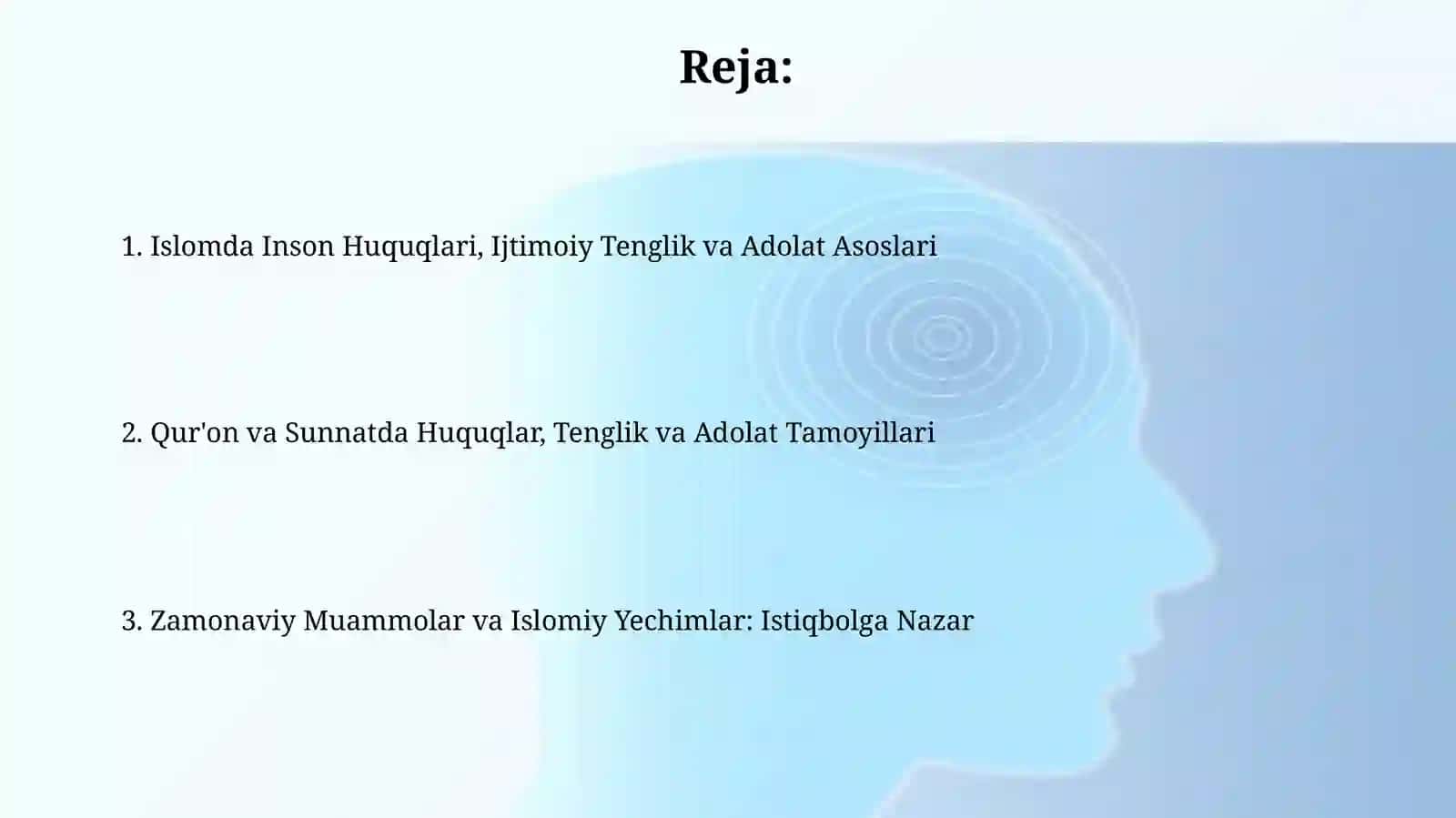 Islomda inson huquqlari himoyasi, ijtimoiy tenglik, adolat 2