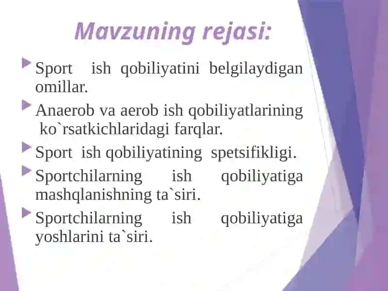 Sport ish qobiliyatining biokimyoviy omillari 2