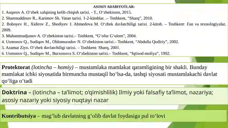 O‘ZBEKISTON TARIXI 2