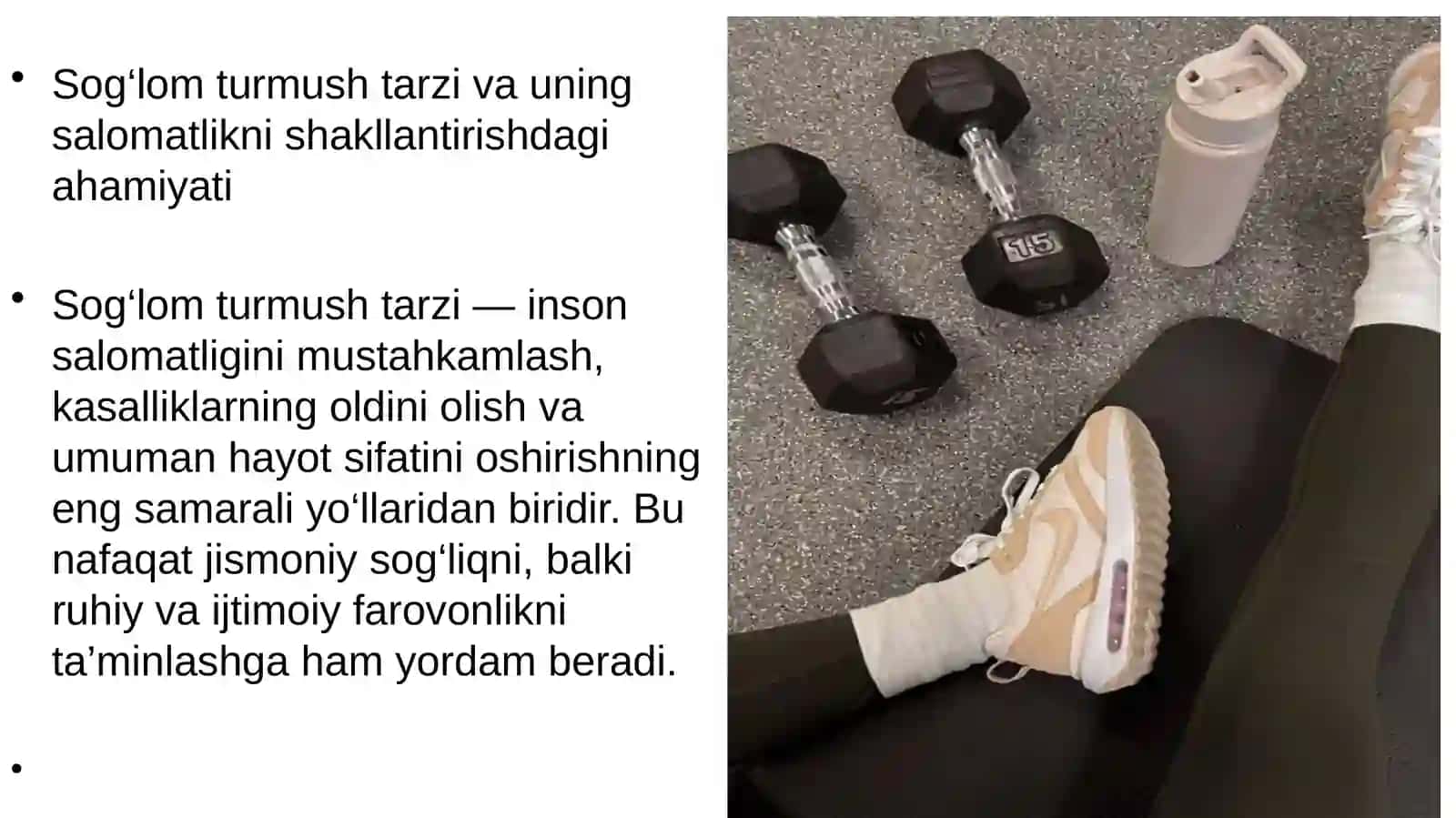 Sog‘lom turmush tarzi va uning salomatlikni shakllantirishdagi ahamiyati 2