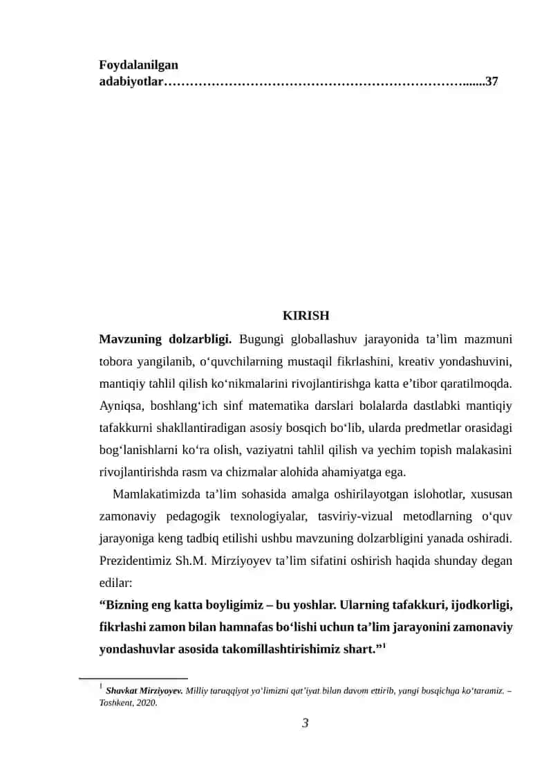 Boshlang'ich sinf matematika darslarida rasm va chizmalar orqali berilgan masalalarni yechish usullari 2