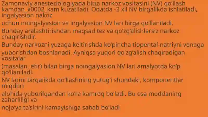 Narkoz vositalari 2